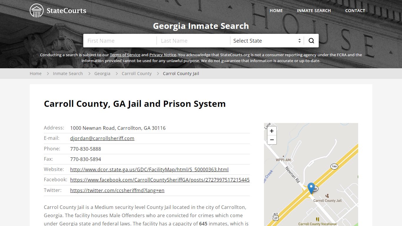 Carrol County Jail Inmate Records Search, Georgia ...